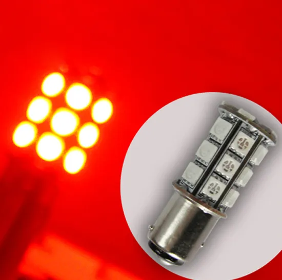 24V 10-30V Marine Light - RED GREEN WHITE 18LED/27LED BA15D/BAY15d Globe Bulb Truck Boat Navigation Lamp