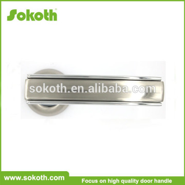 supplier of door hardware from China,SN/CP zinc Alloy lever door handle on rose ,
