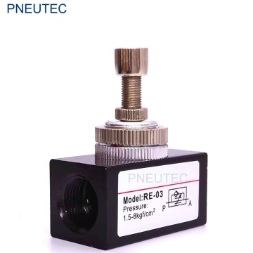 RE Series 1/8 Inch Air Flow Pneumatic Throttle Valve
