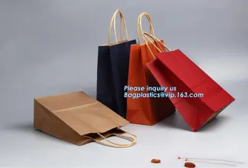 Best product Hot sale christmas brown paper gift bags, Wholesale Packing Paper Gift Bag, Paper shopping bag paper gift bag,paper