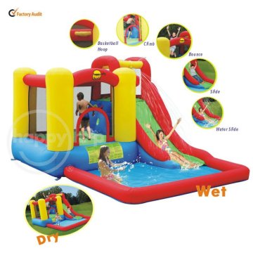 Happy hop Amusement Park Inflatable Water Slide-9271 Bouncer Slide Castle