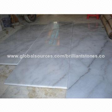China Volakas Marble Stair, with Tread and Raiser, Polished,Customized Size,for Interior Decoration