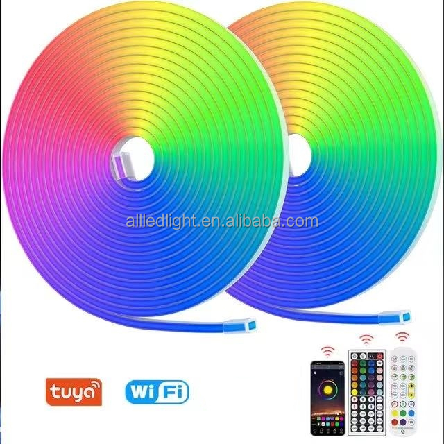 Tuya Rope Led Tuya Ip65 Waterproof Rgb Led Neon Strip Lights For Bedroom Or Holiday ...