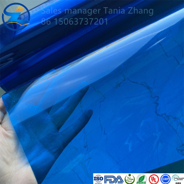 Coustomized blue PVC translucent soft film