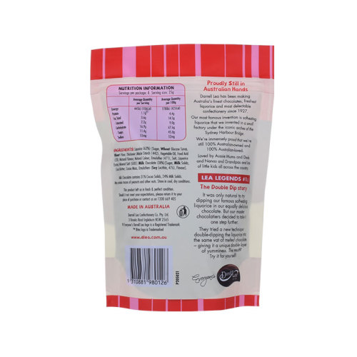 Resealable Stand Up Plastic Laminated With Aluminium Foil Bags