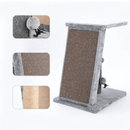 Cat Platform Cat Tree Plush Scratch Board with Pet Toys