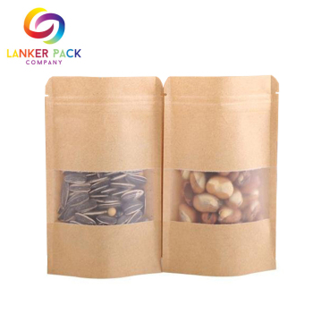Bolsa de café Ziplock de papel Kraft impresa mate