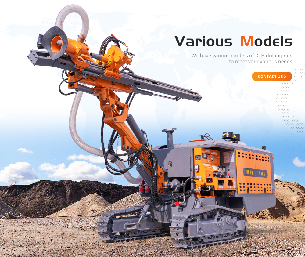 Diesel Engine Dth Drilling Rig For Gold Mining And Quarrying, High ...