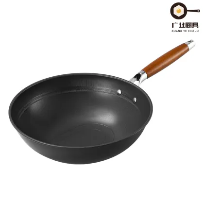 Etched frying pan, wok