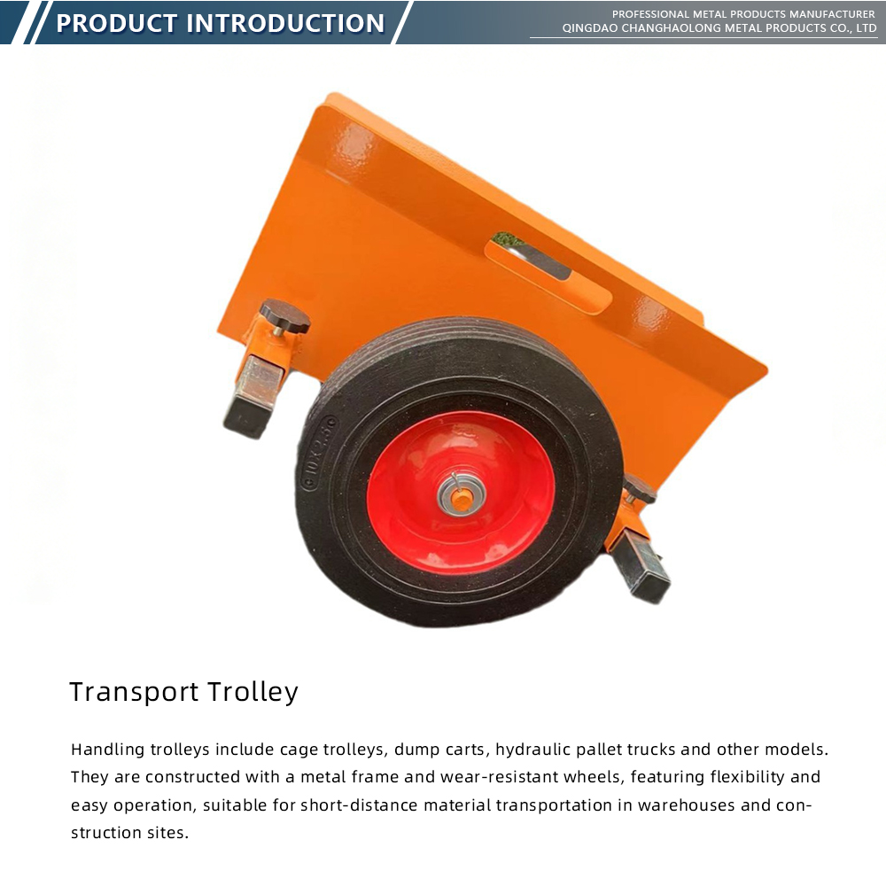 Orange Heavy-Duty Material Handling Cart X