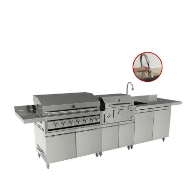 Patio Gas Kebab Grill Charcoal Barbecue Grill Luxury Kitchen Cabinet