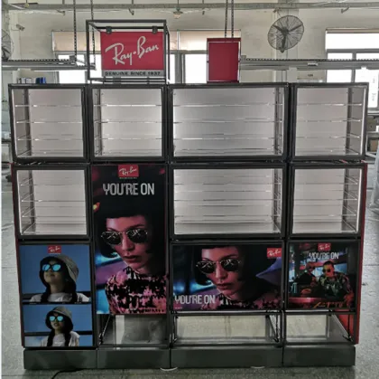 Wall Mounted Eyewear Display Fixture Furniture Sunglasses