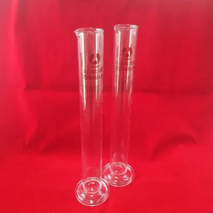 Transparent Quartz Glass Cylinder 250ml Measuring Graduated Cylinder Laboratory Glassware