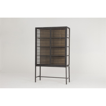 Modern Luxury Cabinets: MRS Woods Home Furniture - Metal Leg Wooden Slat Shutter Door Storage Solutions