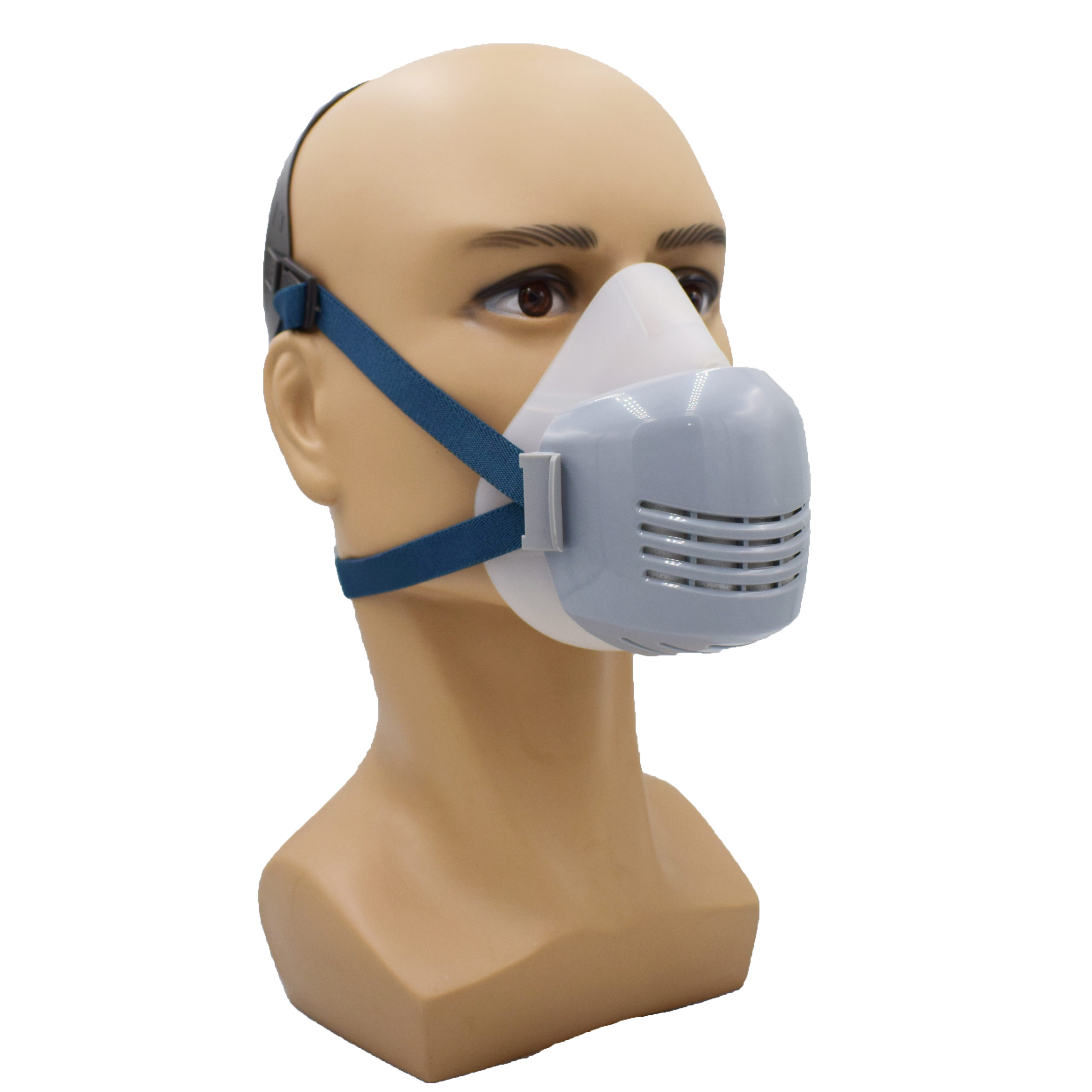 Self priming filter gas mask