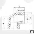 BS4346 Abastecimento de Água Upvc Rosca Fêmea Cotovelo Branco