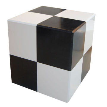 Polished Cube Bacteria Resistant Acrylic Solid Surface Designer Bar Stools