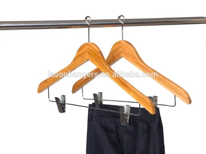 BF6621Custom wooden bamboo clothes hangers bamboo hanger