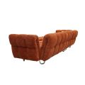 Burnt Orange Modern Sectional Sofa