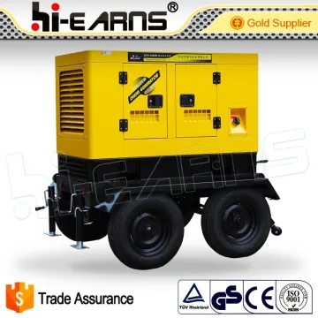 10KW silent water cooled portable trailer diesel generator price