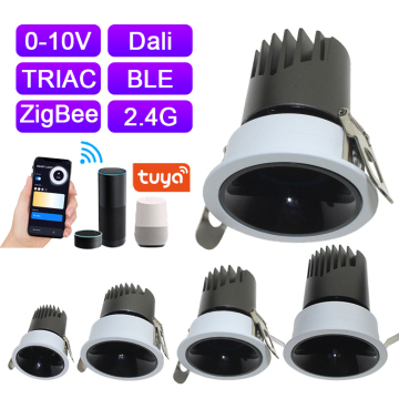 TUYA ZIGBEE 0-10V Akıllı Kontrol LED oteller ve restoranlar için Downlight
