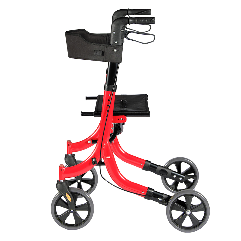 Szabványos mobilitás Európai formatervezés Négykerekű Kényelmes Light Walker Rollator ülés Tra11