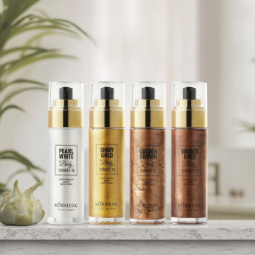 MIDUO Source Factory OEM 80ML Pearl White Shiny Luxurious Bronze Body Shimmer Oil Spray