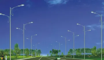 Galvanized 12M Round Lamp Post