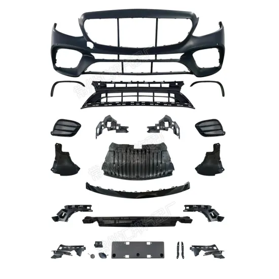 Upgraded AMG Bumper Modification Kit for 2016-2020 E-Class Mercedes-Benz W213, Including Front Lip and Tail Lip for E63S