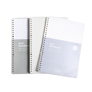 Joytop Wholesale B5 Grid Lined Blank Pages Loose Leaf Refill Inserts