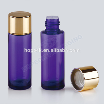 Round shape plastic lotion bottle with aluminium outer cap, 27ML, HPK-PLABP86-00010W
