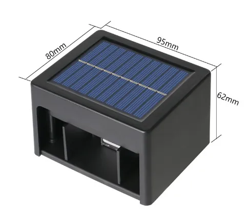 3W Square Solar Wall Light LED Lamp - IP54 - 300LM - 3000K/6500K - Adjustable Beam Angle - High Lumen - ABS Material - Rotatable Bright Angle - SMD" 

However, if we need to condense it into a more search-friendly and succinct title:

"3W Square Solar Wal