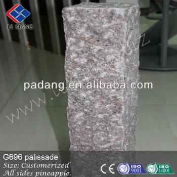 G696 red granite picked kerbstones, red granite kerbstone