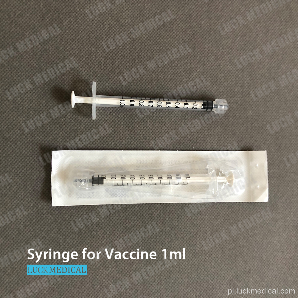 Strzykawka szczepionki szczepionkowej do dyspozycji dla Covid 1 ml