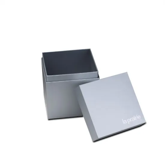 Simple Design Candle Packaging Silver Paper Box