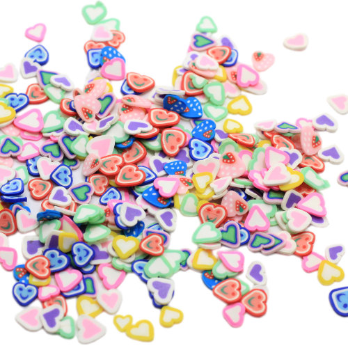 Commercio all&#39;ingrosso 6mm miscela cuore fette di polimero di argilla calda spruzza per decorazioni fai da te mestiere scrapbooking telefono nail art