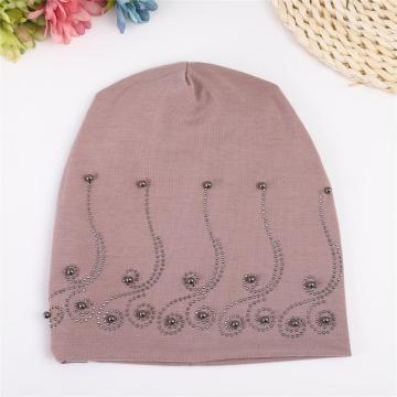 Double layer cotton pearl ironing drill cap