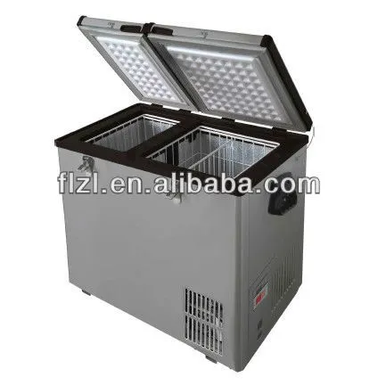 80L dual zone car fridge/ dc car freezer,portable freezer