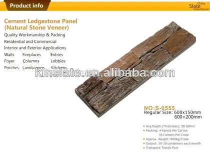 S-0555 cement backed natural golden quartzite culture stone