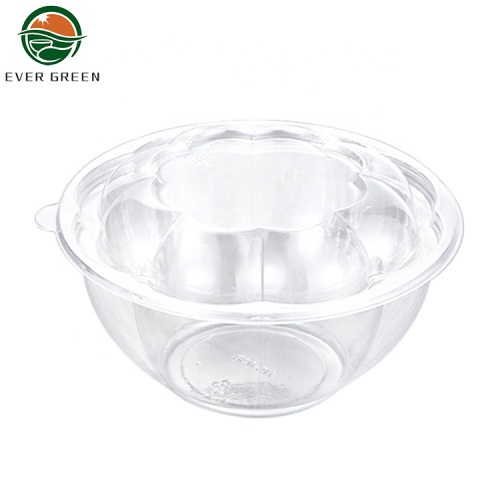 Plástico para servir ensalada desechable recipientes de togo tazones