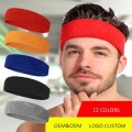 Custom Non Slip Sports Yoga Headbands Tennis Fashion Terry Cheap Bulk Sweatbands Wristband For Soccer