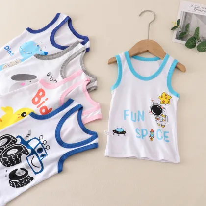 OEM RTS Boys Cotton Tank Tops for Newborn Babies and Kids - Comfortable and Breathable Underwear