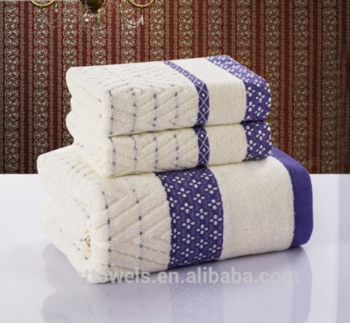 China high quality jacquard embroidery towel set