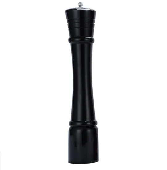 Solid Wood with black color painting pepper mill