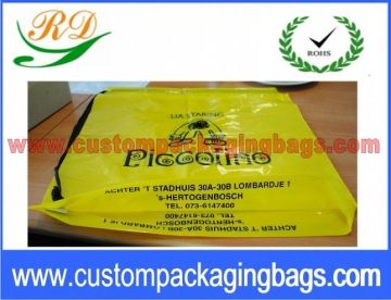Colorful Promotional Pp Material Drawstring Plastic Bags For Clothes Packaging