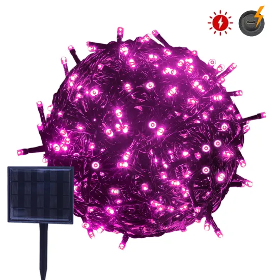 Ecofriendly Power 12m 100 LED Christmas Bulbs Low Voltage Globe Led Solar Powered String Light
