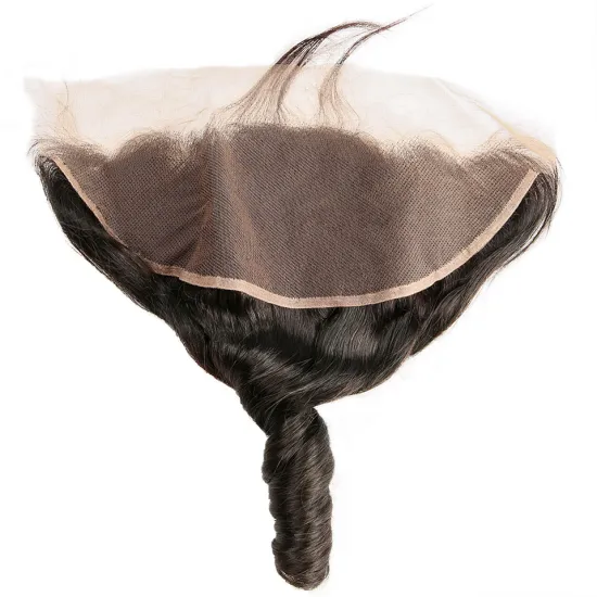 Factory 100% Remy Human Hair Transparent Lace Frontal Bouncy Hair Closures Pixie Curl Egg Curl Cuticle Aligned Virgin Hair Weave