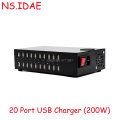 20-poorts USB-oplaadstation met individuele LED-indicatoren