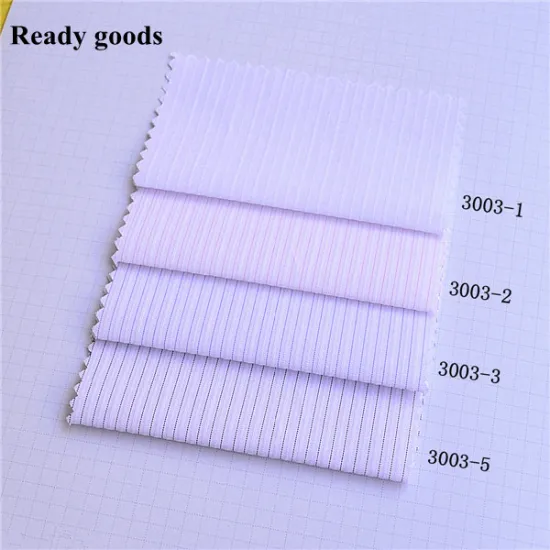 Ready goods, high density 40/60 yarn dyed stripe CVC fabric for school&office shirt