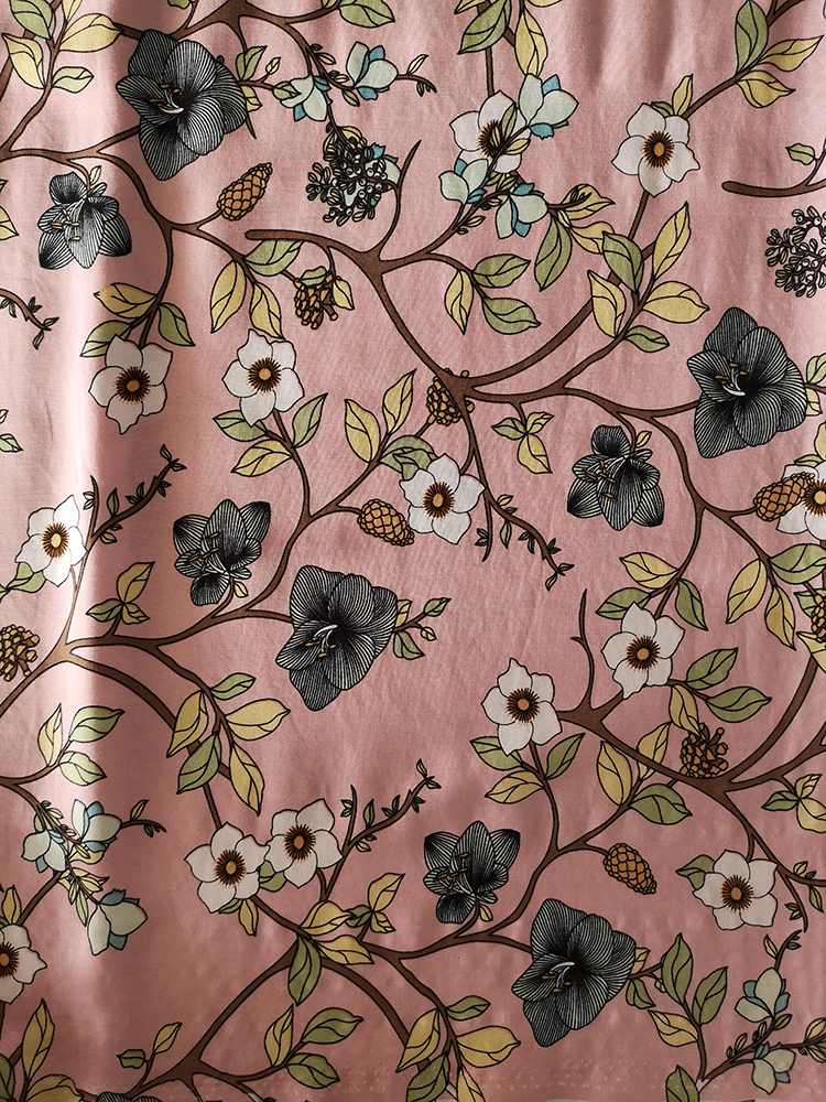 Flower Design Rayon Lightweight Challis 30S Printing Fabric